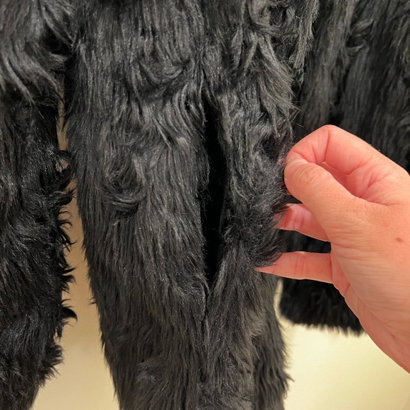 Theory Faux Fur Black Coat Petite/XS - Picture 3 of 6